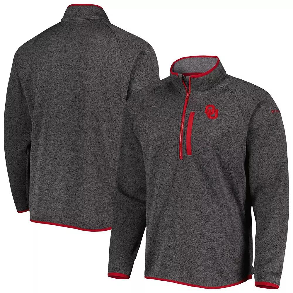 Men's Columbia Gray Oklahoma Sooners Canyon Point Raglan Half-Zip Top,  Product Image