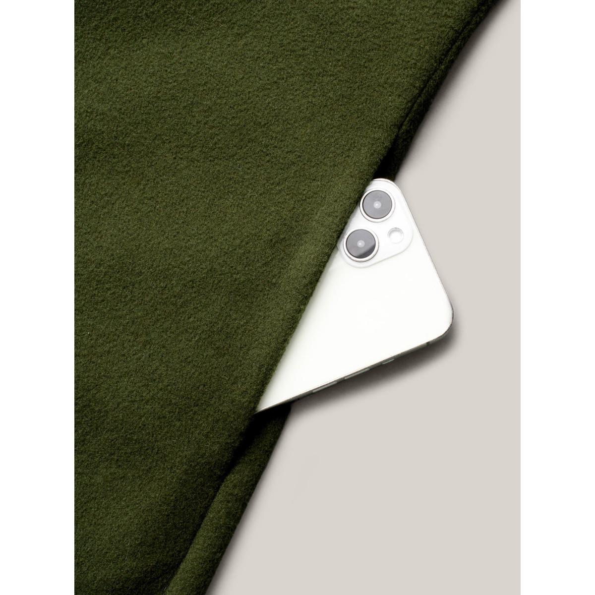 Plus Size Solid Wrap Button Up Asymmetrical Hem Coat Women ArmyGreen Elegant Button Ladies Everyday Winter Coats BloomChic 18-20/2X Product Image