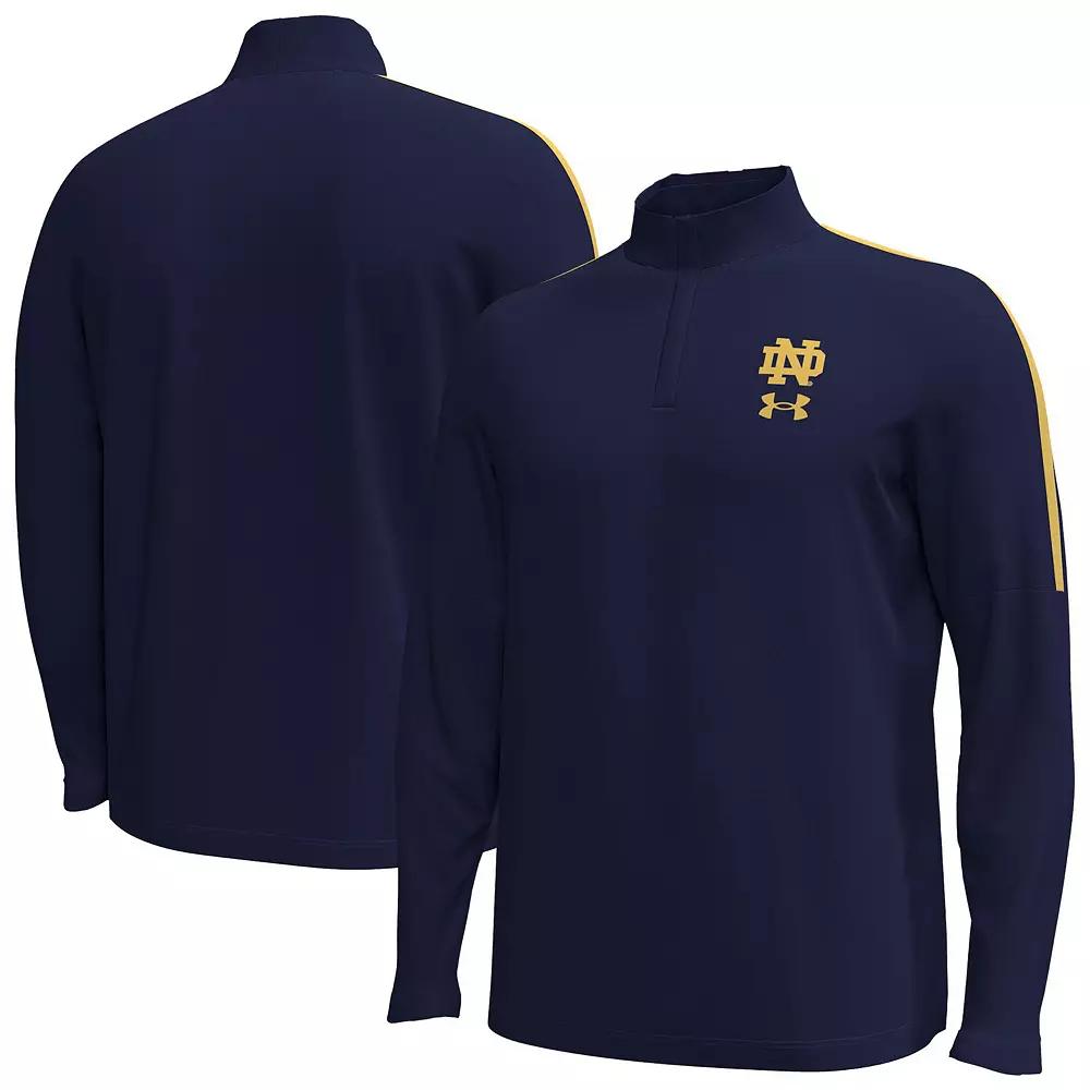 Men's Under Armour Navy Auburn Tigers Playoff Performance Quarter-Zip Jacket,  Product Image
