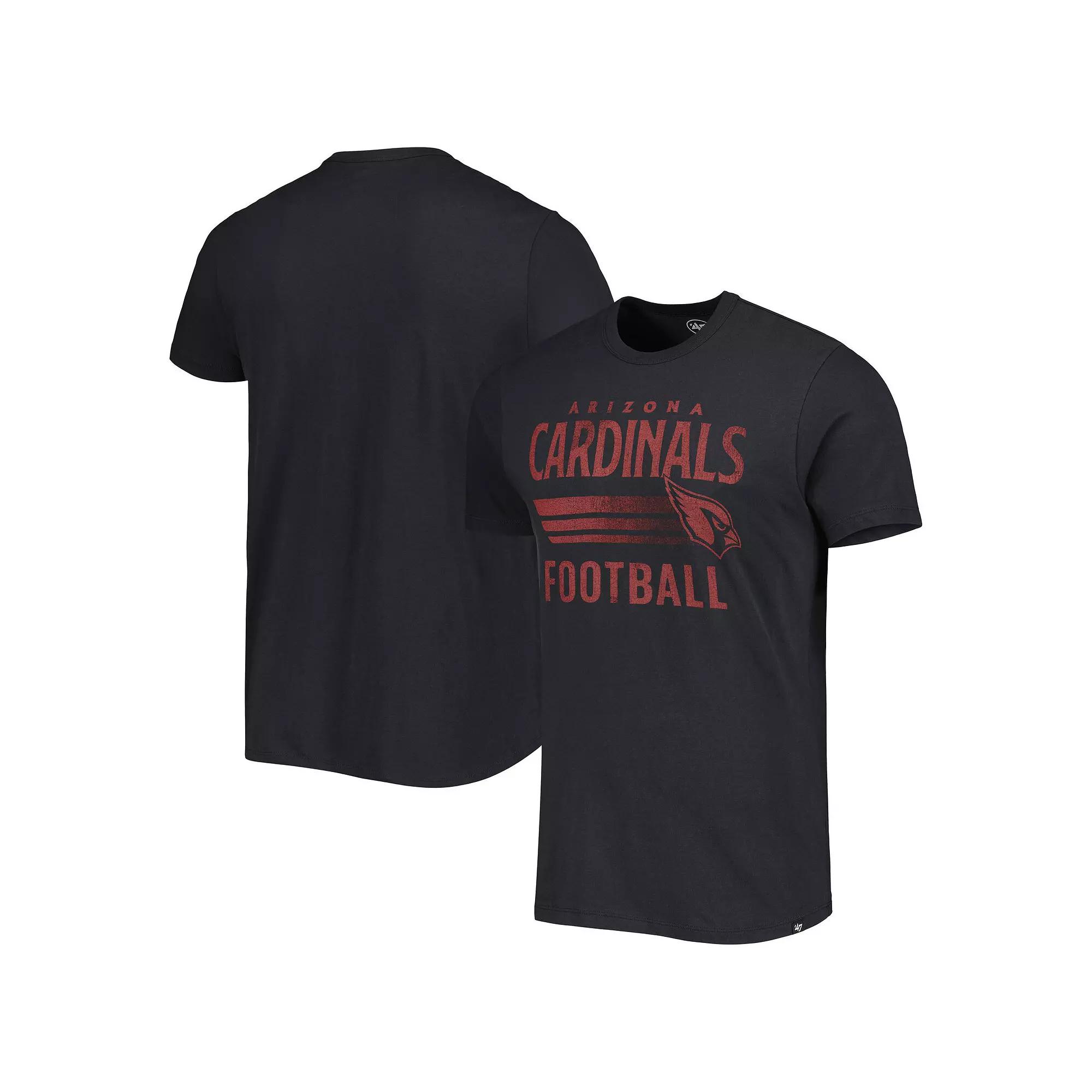 Men's '47 Black Arizona Cardinals Wordmark Rider Franklin T-Shirt,  Product Image