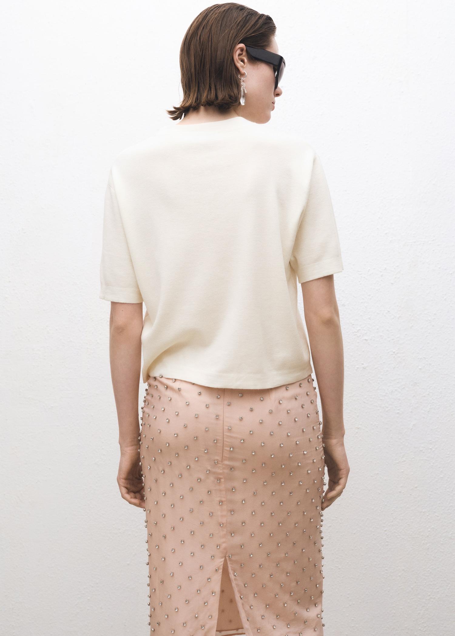 Short-sleeved wool-blend sweater - Women | MANGO USA Product Image