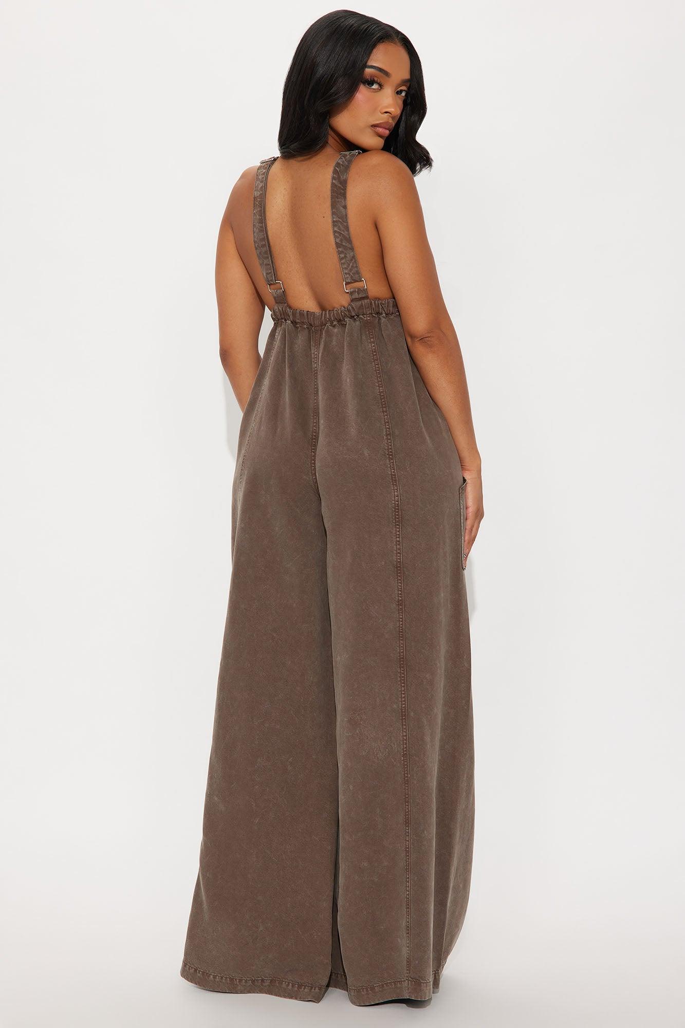 Katarina Washed Jumpsuit - Olive Product Image