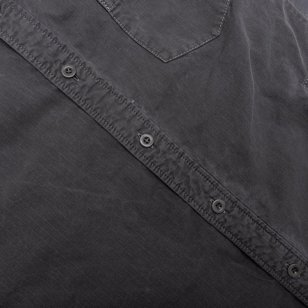 Garment Dye Rip Stop X Nylon Twill Shirt - Black Male Product Image