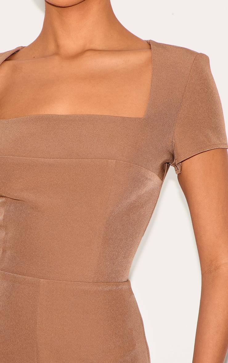 Clay Tailored Woven Square Neck Romper Product Image