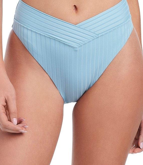 Sanctuary Refresh Texture Rib V-Waist Hipster Swim Bottom Product Image