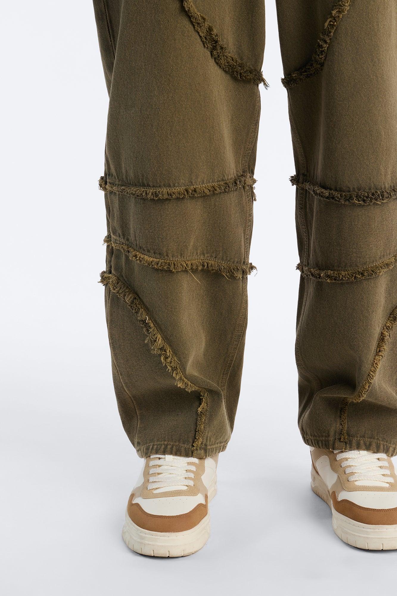 Barrel Urban Fray Jeans - Olive Male Product Image