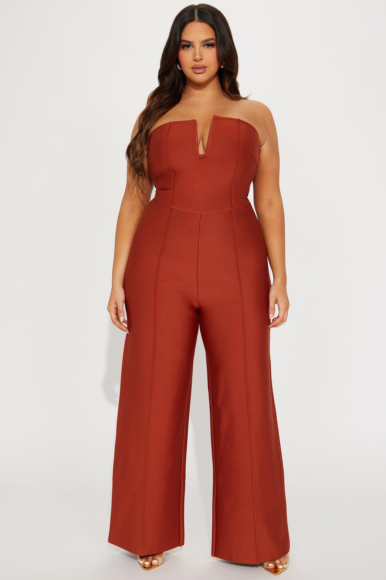 Someone To You Bandage Jumpsuit  - Copper Product Image