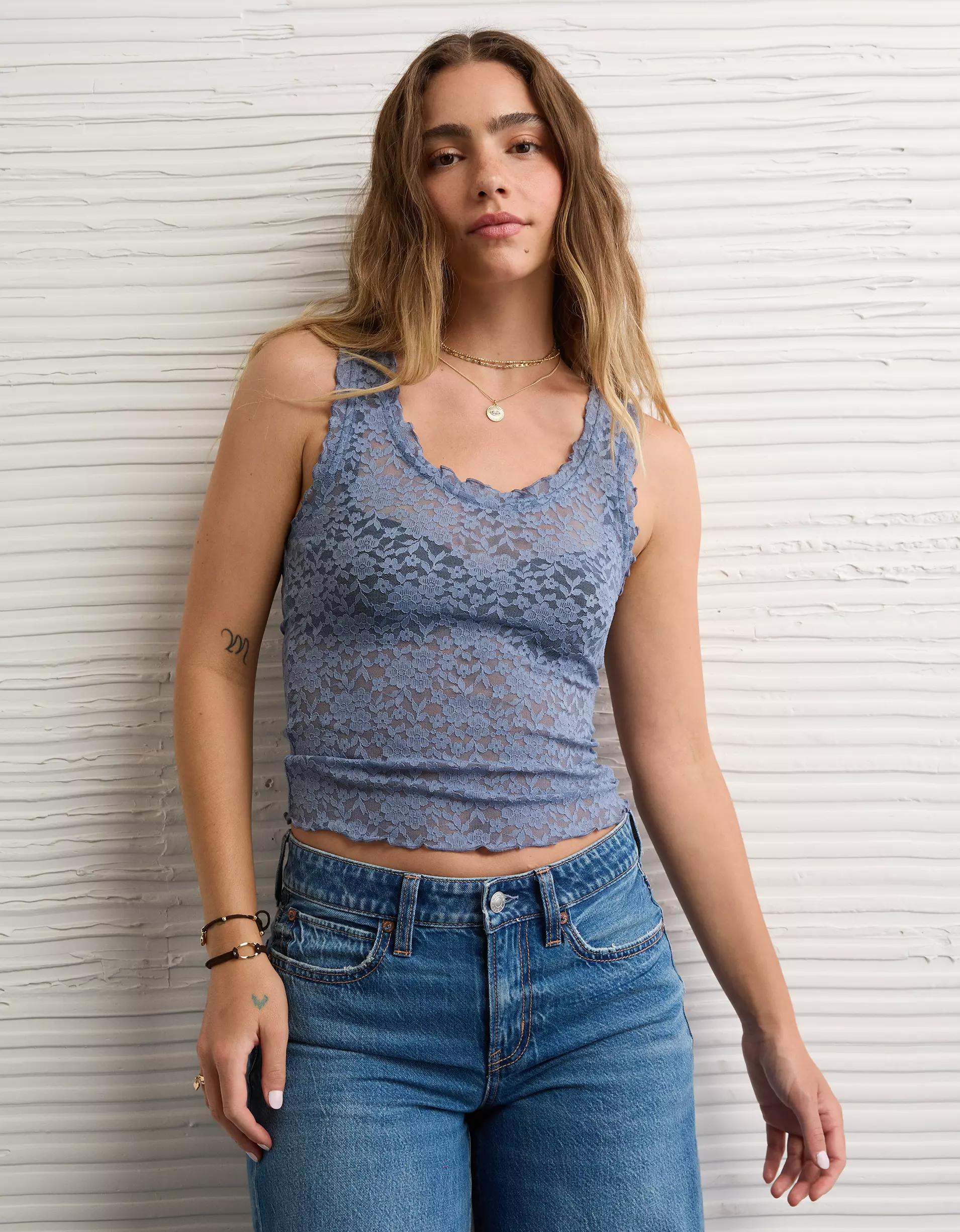 AE Lacey Scoop Neck Tank Top Women's Product Image