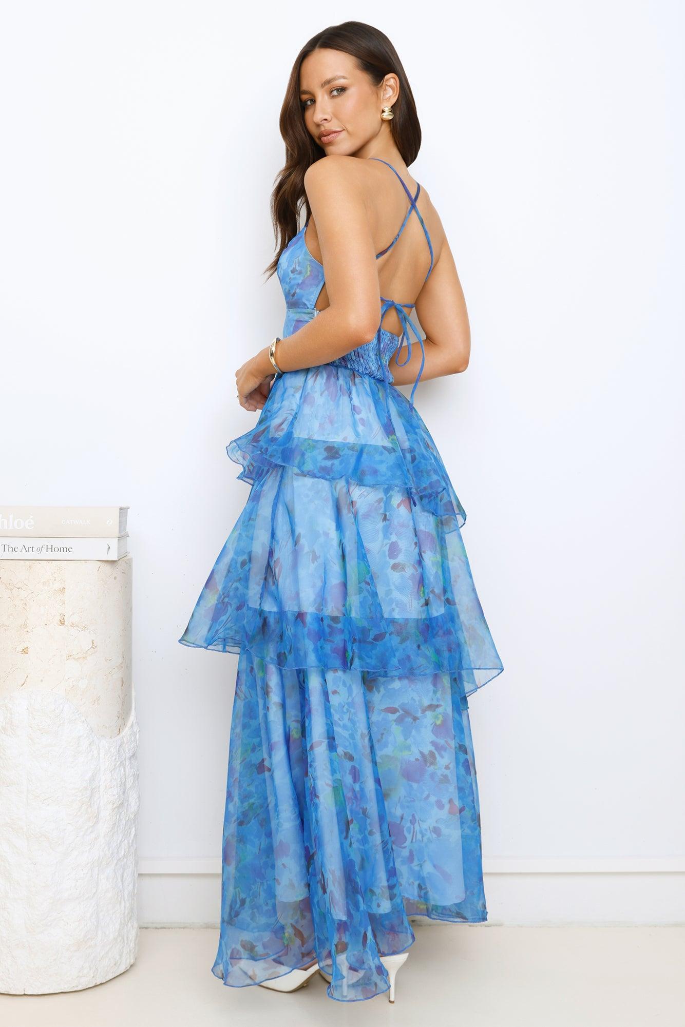 Bright Breeze Maxi Dress Blue Product Image