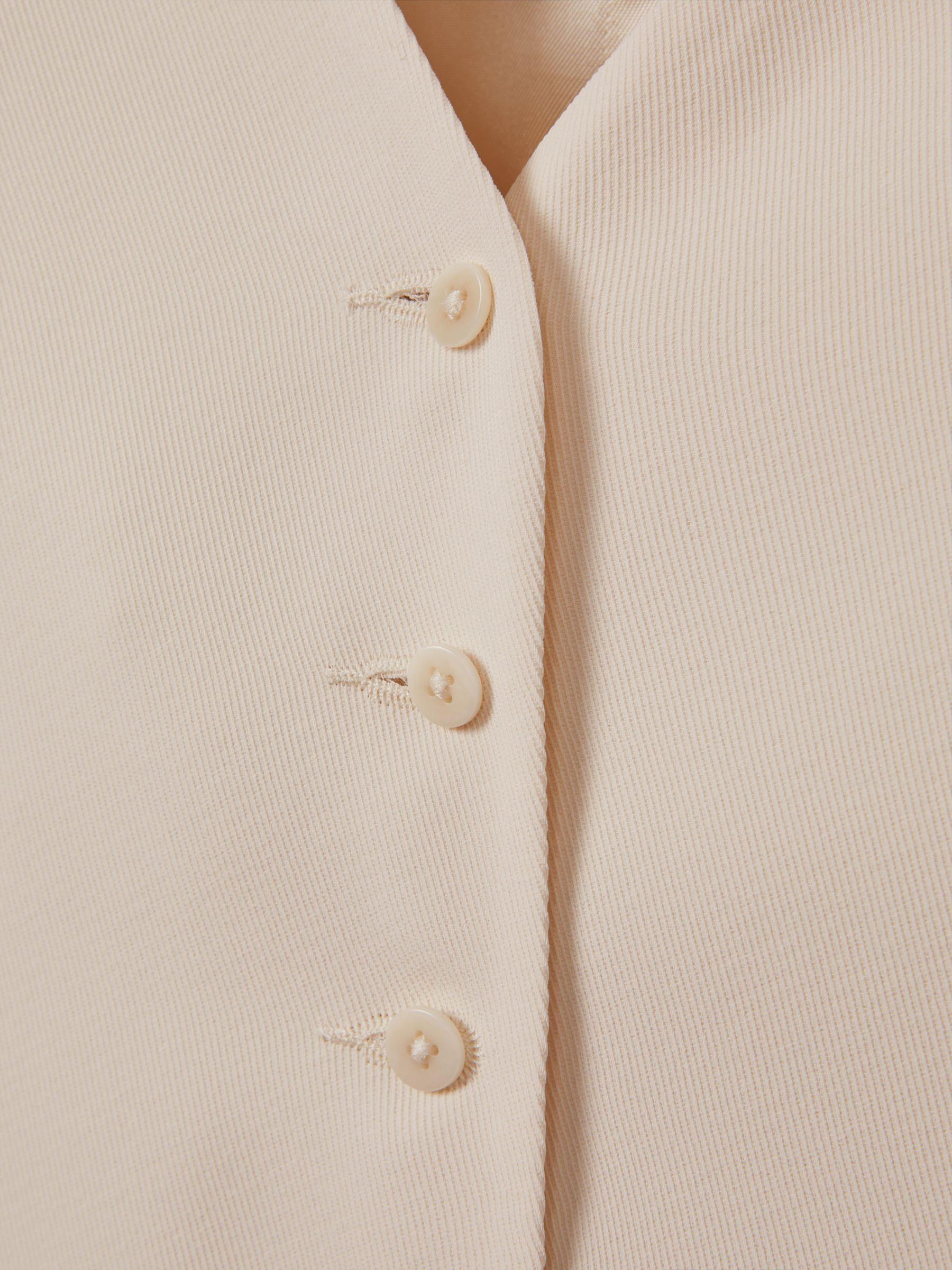 Single Breasted Waistcoat in Cream Product Image