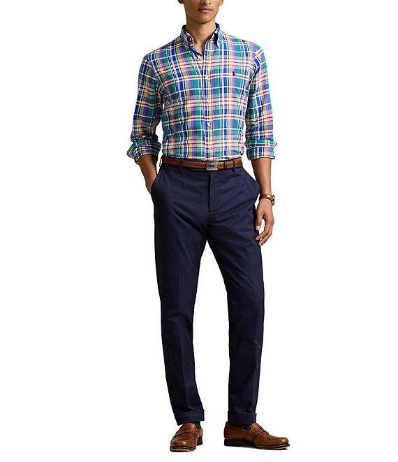 Polo Ralph Lauren Classic Fit Multi Plaid Performance Stretch Oxford Long Sleeve Woven Shirt Product Image
