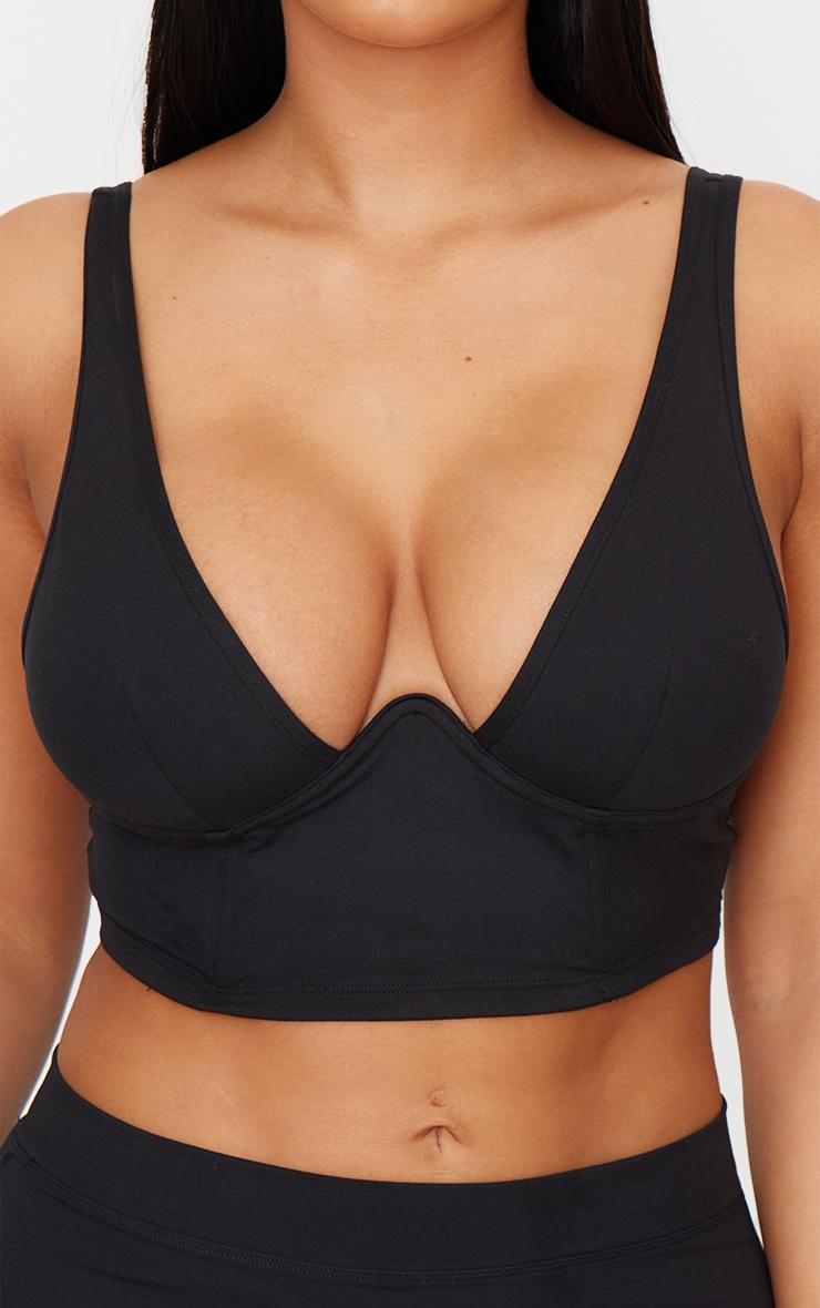 Shape Black Sculpt Underwired Plunge Top Product Image