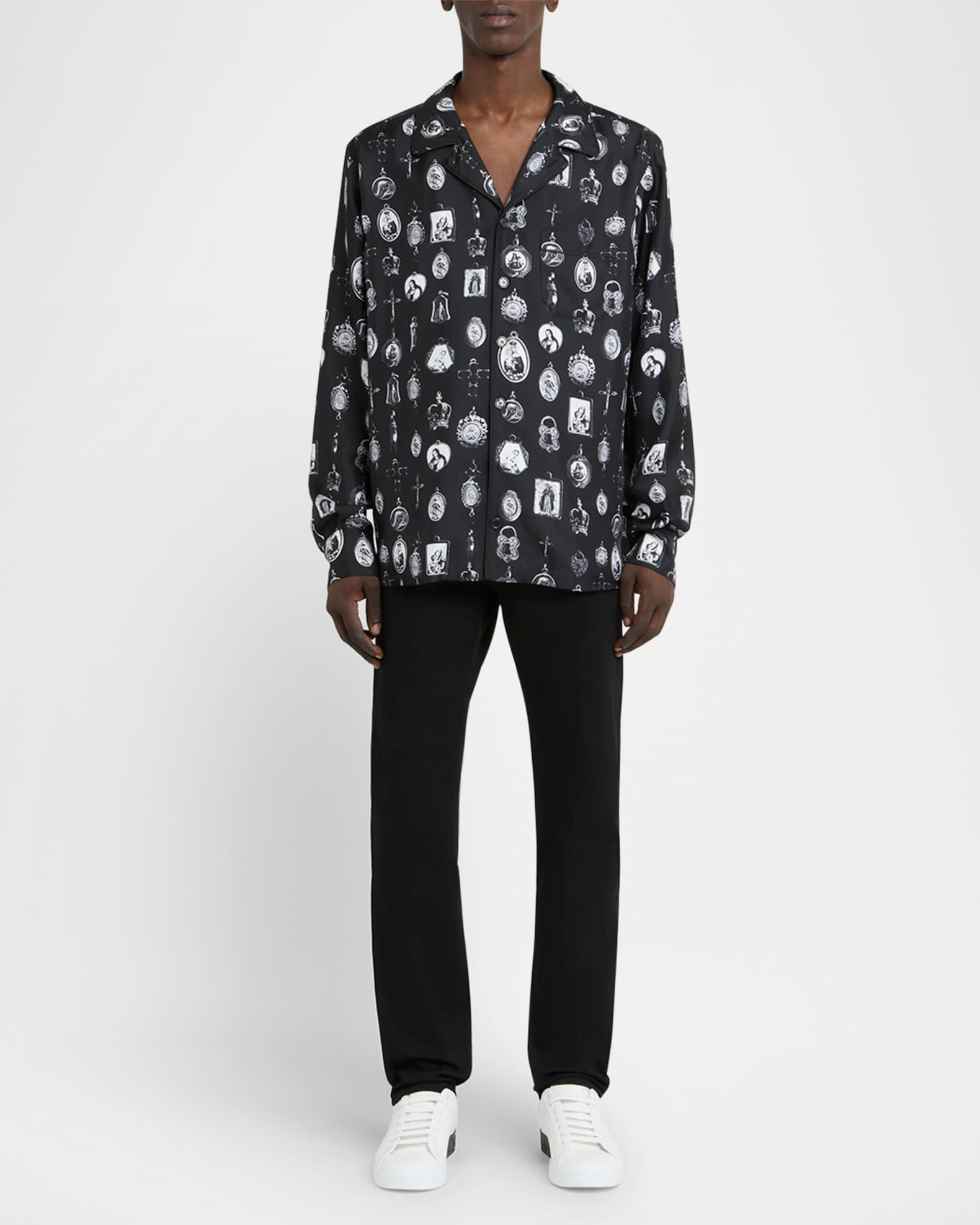 Men's Silk Medagliette Vanity Sport Shirt Product Image