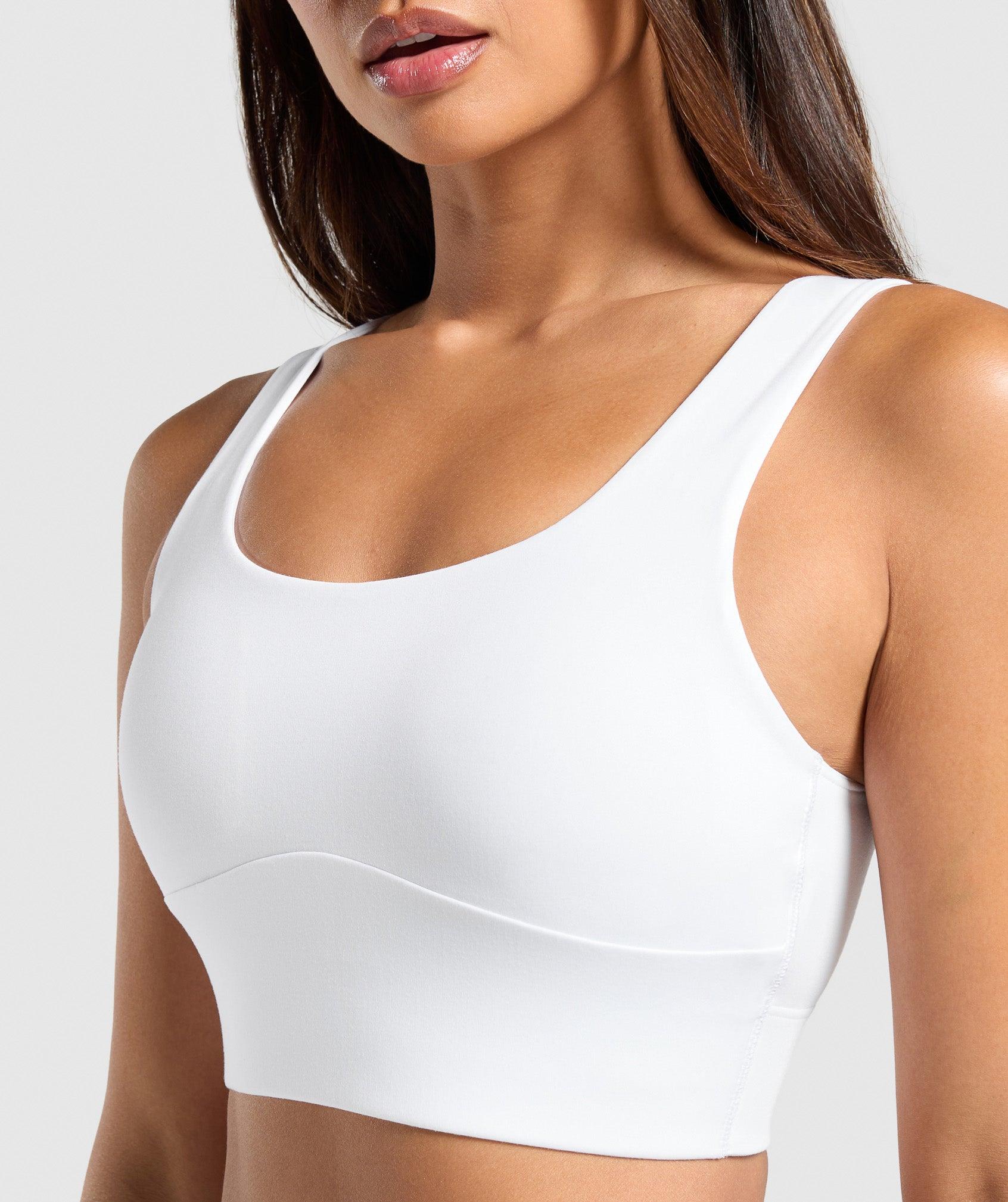 Gymshark Longline Sports Bra - White Female Product Image