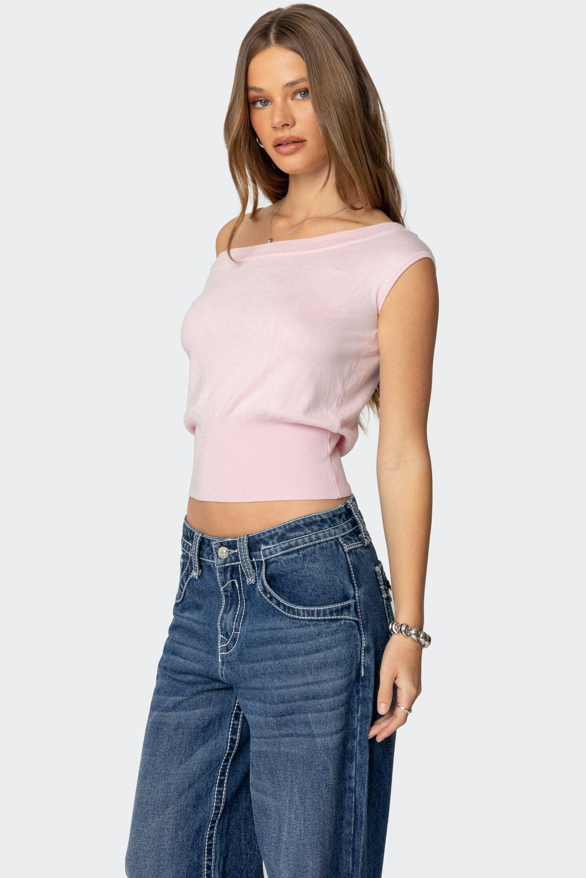 Michaela Off Shoulder Knit Top Product Image