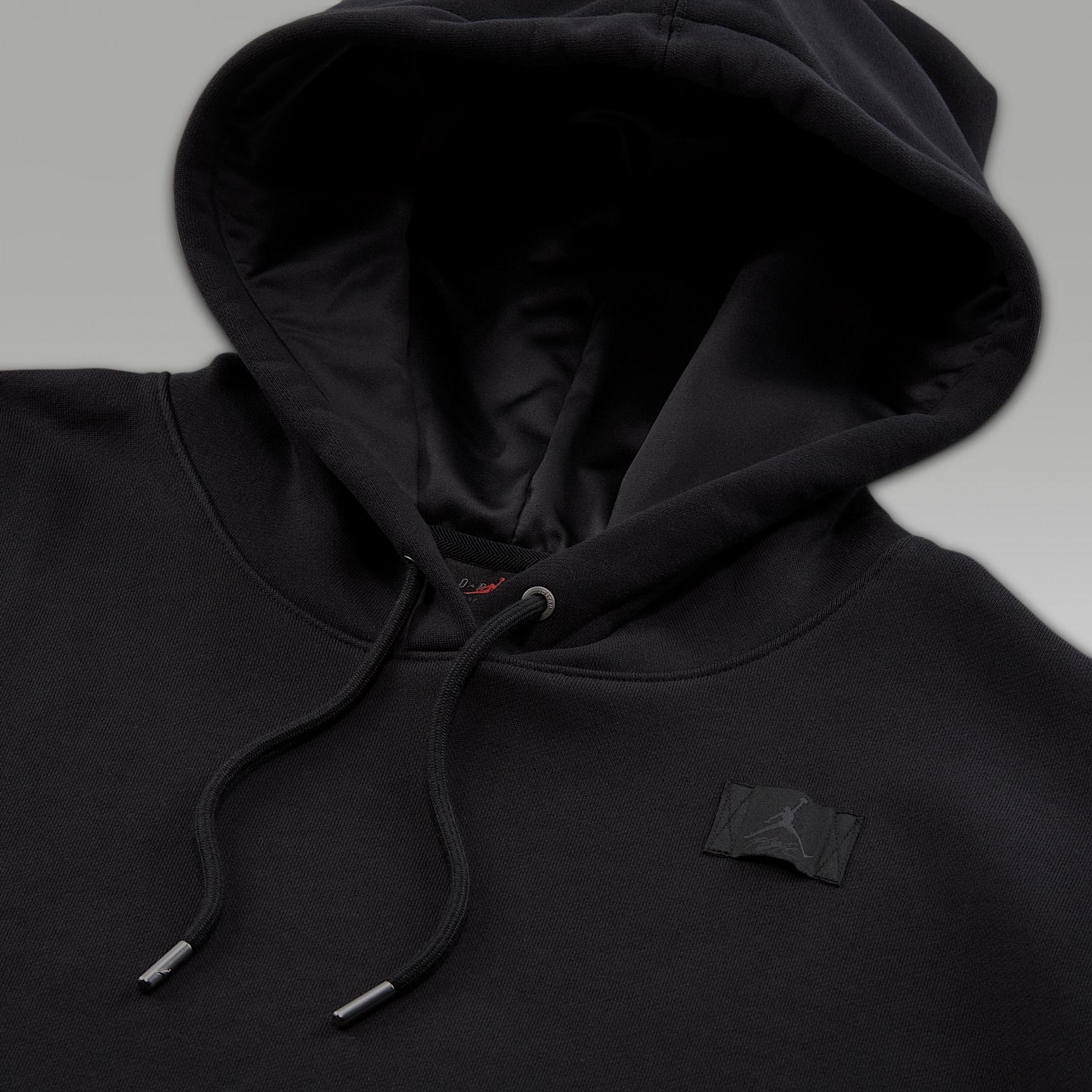 Womens Jordan Flight Fleece Satin-Lined Pullover Hoodie (Plus Size) | FV7052-010 Product Image