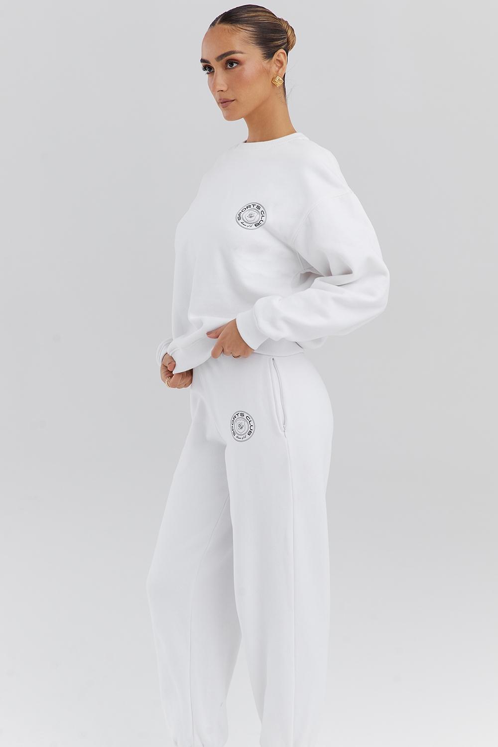 Haze  white crew neck sweatshirt Product Image