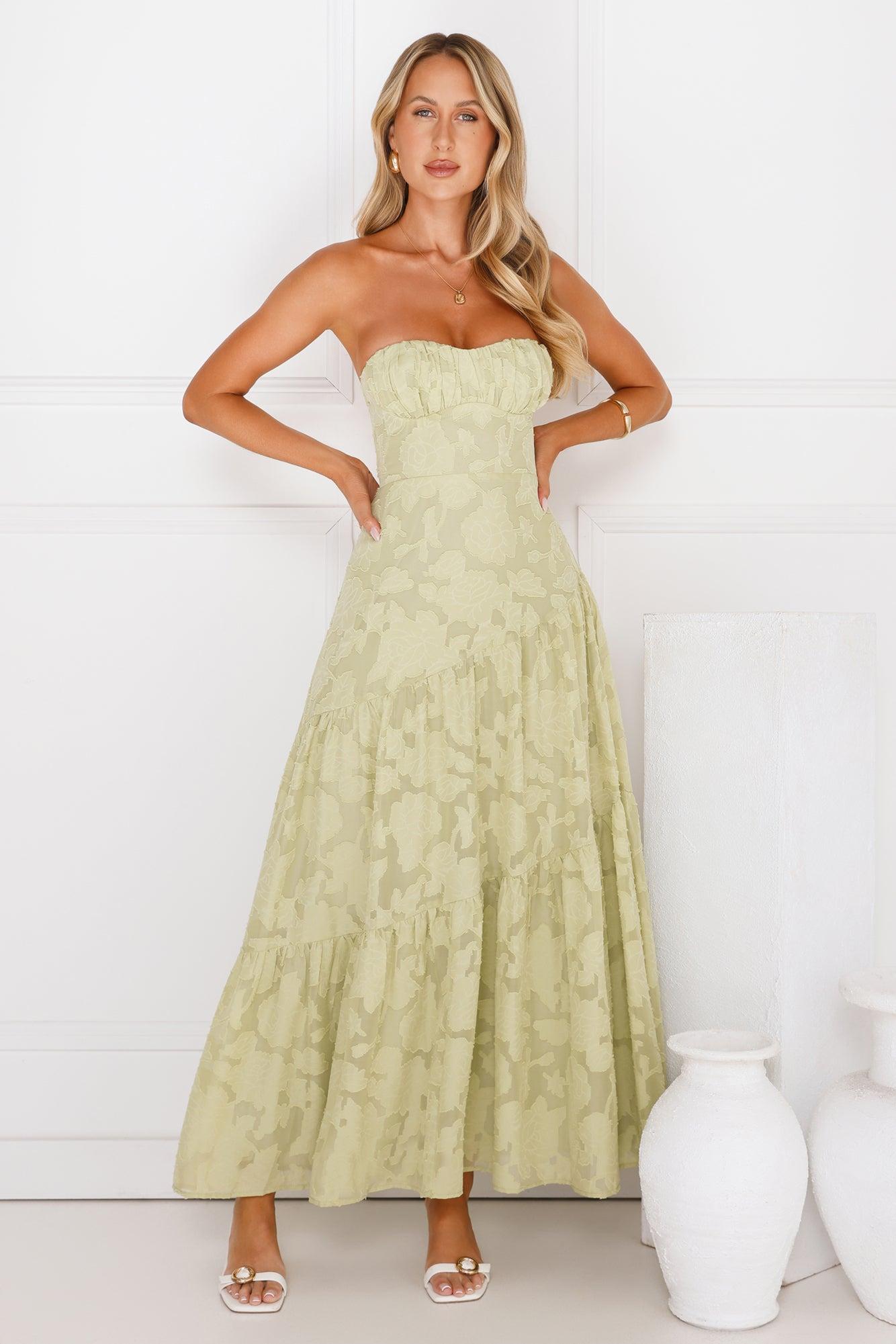 My Best Strapless Maxi Dress Sage Product Image