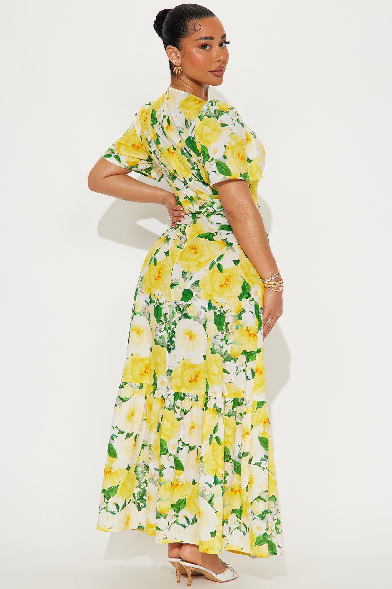 Sam Floral Maxi Dress - Yellow/combo Product Image