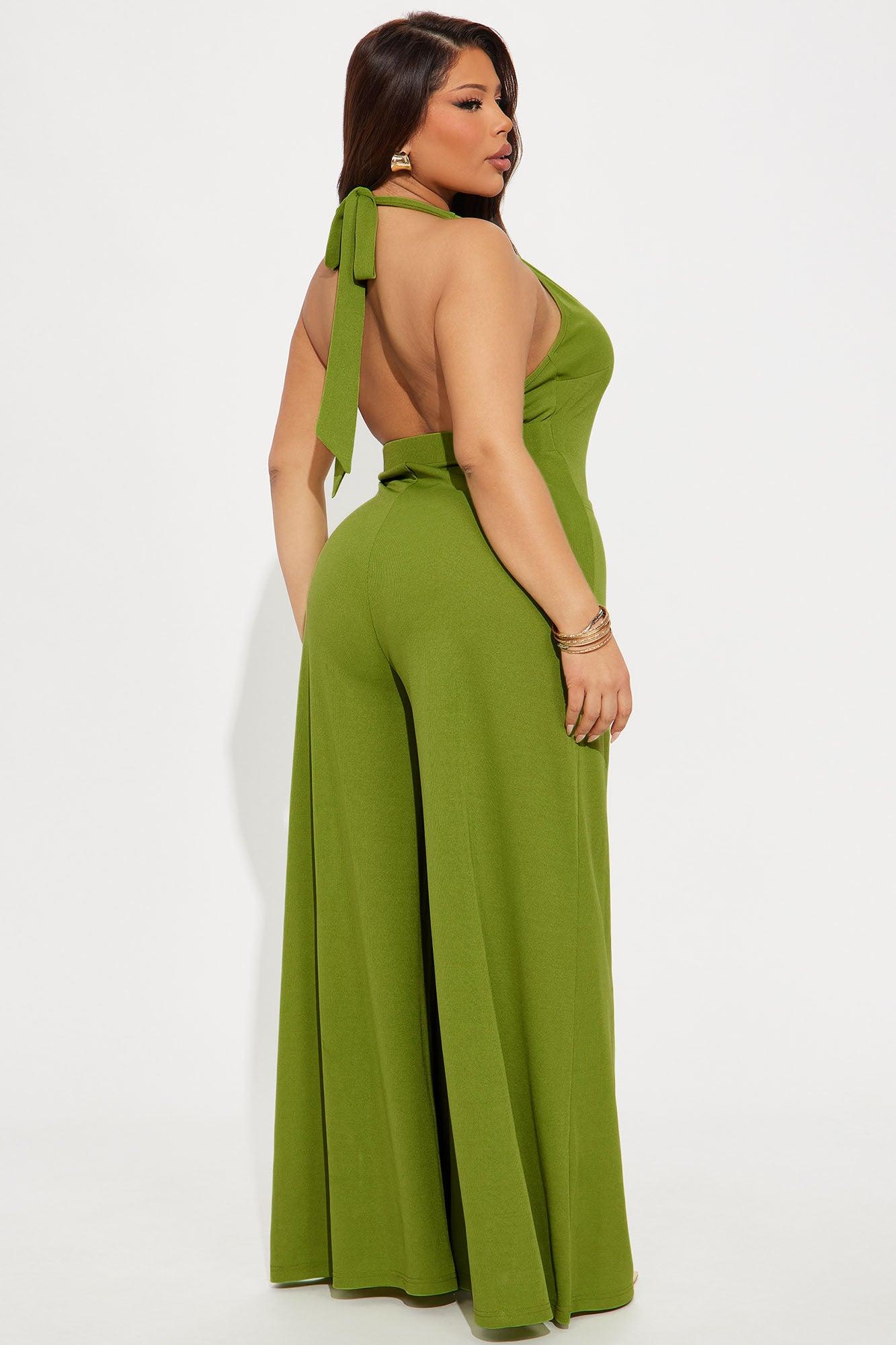 Missed Flights Jumpsuit - Green Product Image