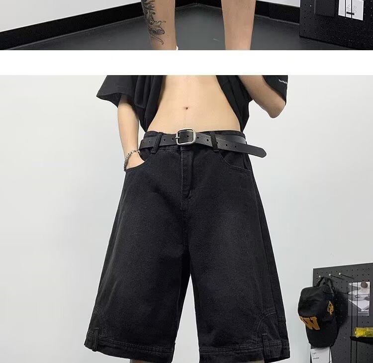 Mid Rise Washed Panel Jorts Product Image