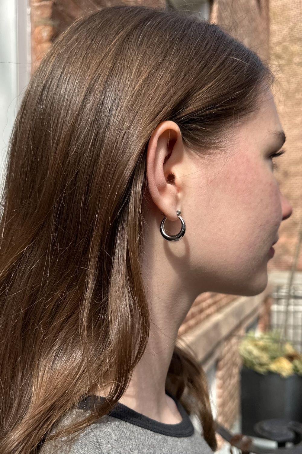 Thick Hoop Earrings Product Image