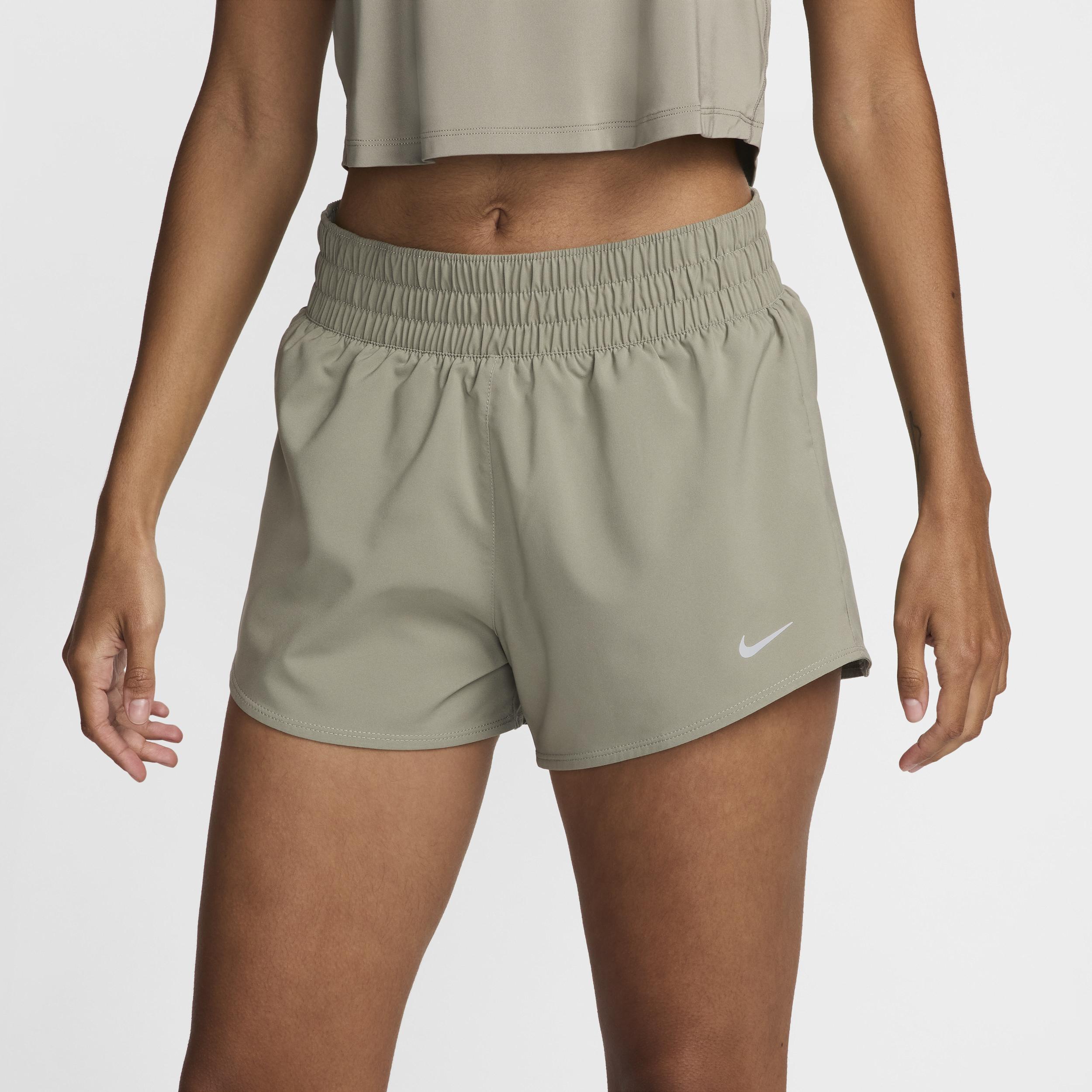 Nike Women's One Dri-FIT Mid-Rise 3" Brief-Lined Shorts Product Image