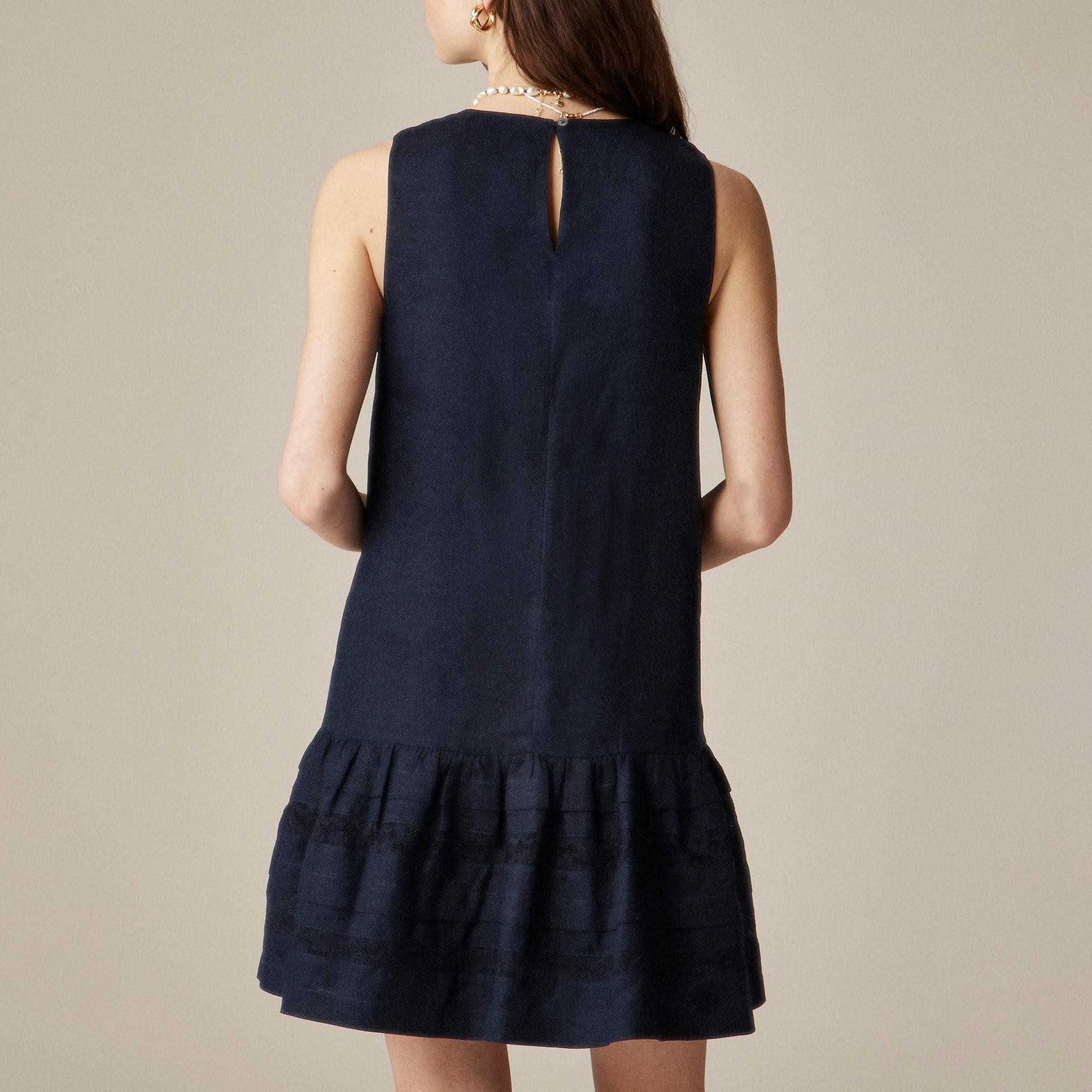 Maxine ruffle-trim dress in linen Product Image