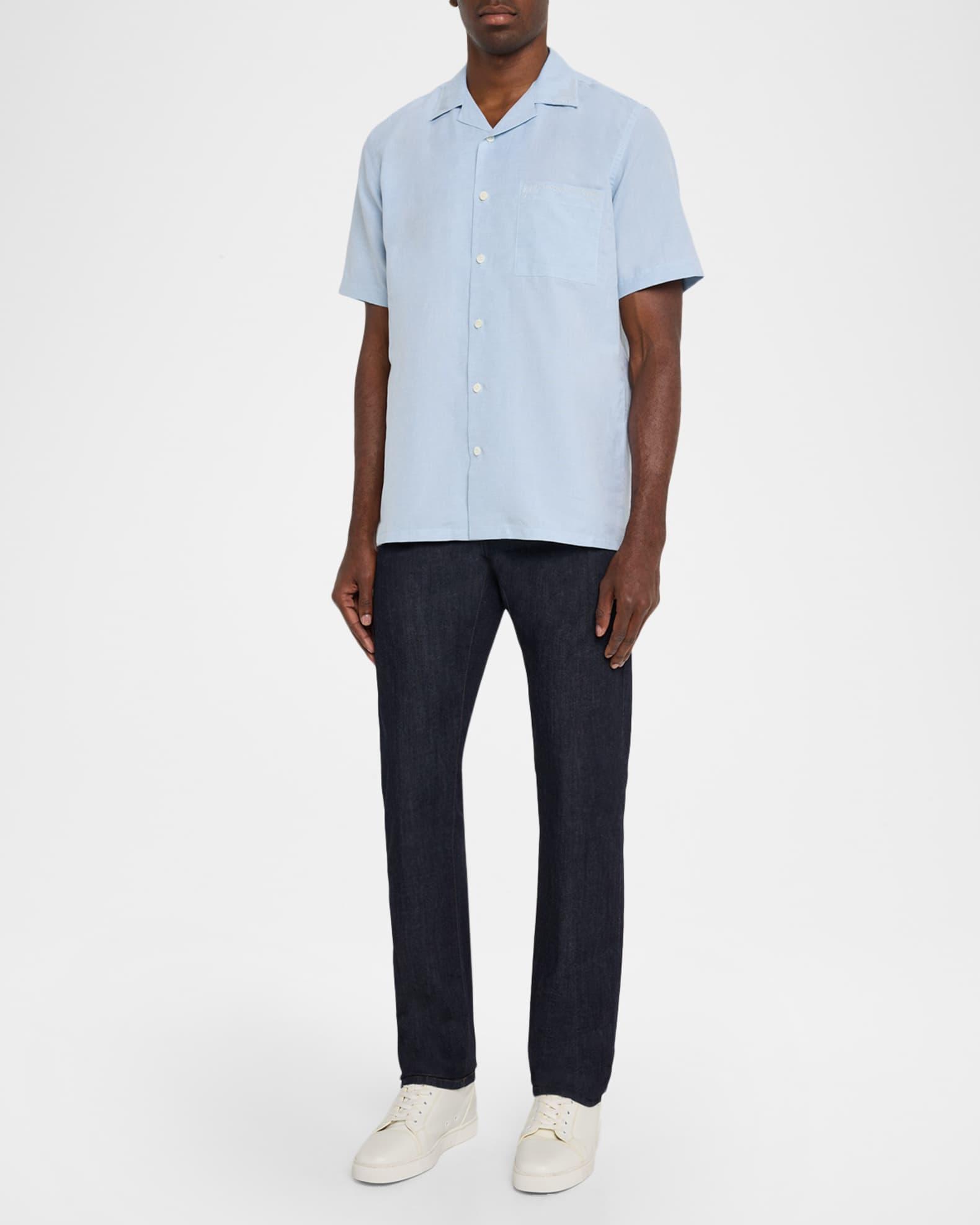 Men's Linen and Cotton Pocket Camp Shirt Product Image