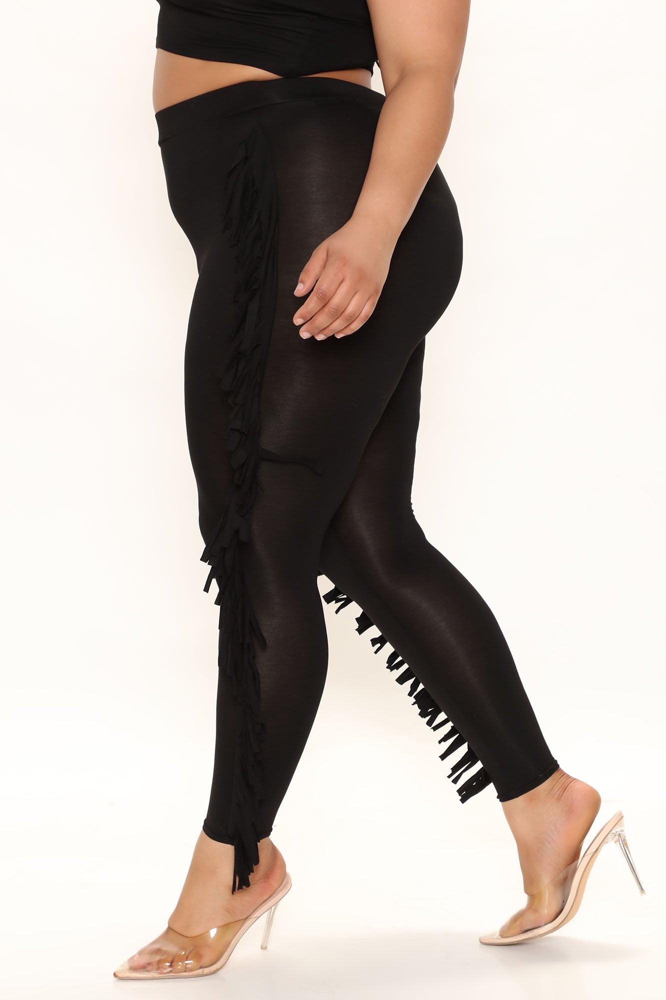 Shake It Like a Fringe Shaker Legging - Black Product Image