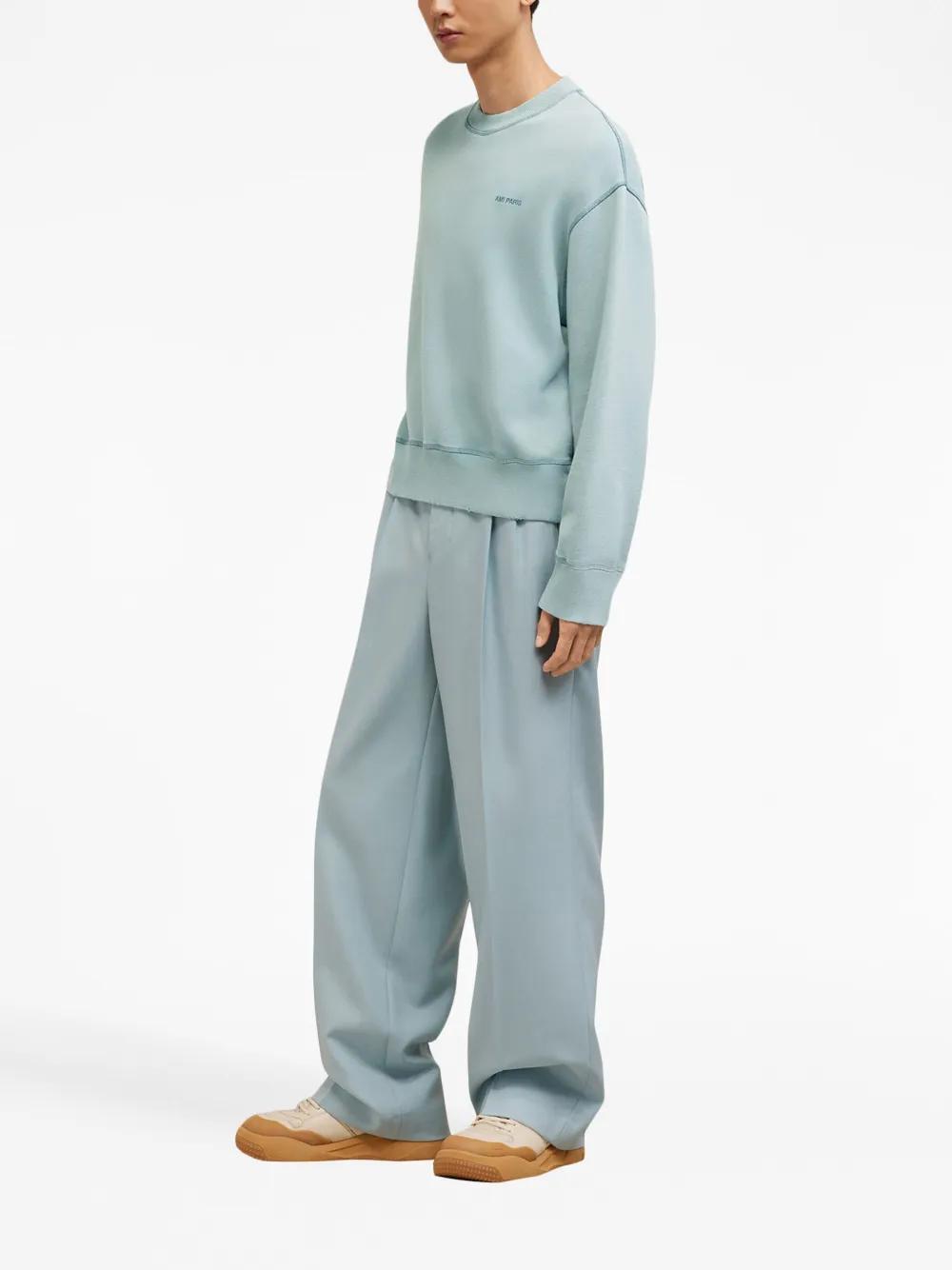 embroidered-logo cotton sweatshirt  Product Image