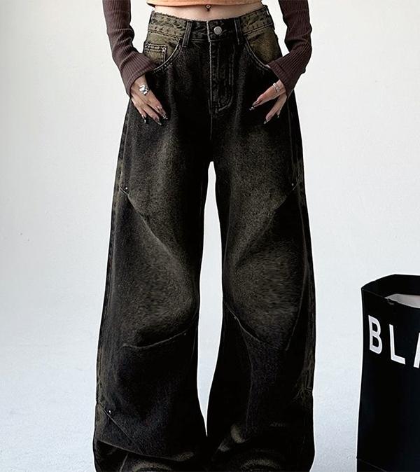 Hip Pop Distressed High Rise Boyfriend Jeans Product Image