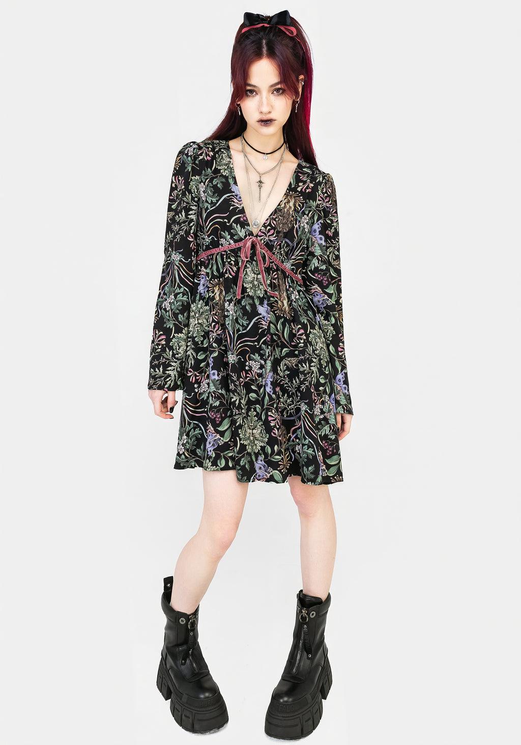 Beltane Flute Sleeve Mini Dress Product Image