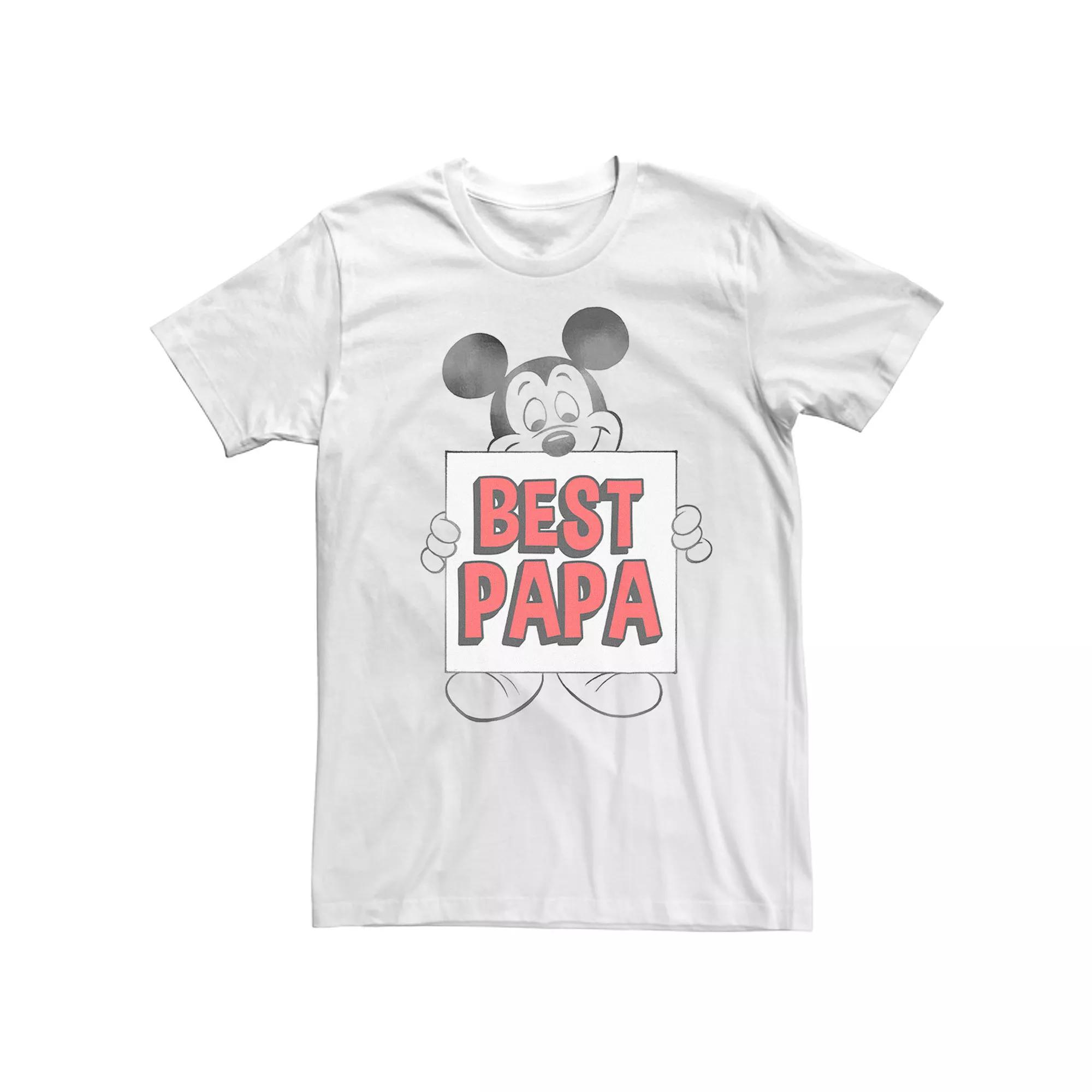 Disney's Mickey Mouse Men's Traditional Mickey Best Papa Graphic Tee,  Product Image