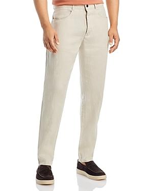 Alex Crane Cham Regular Fit Linen Pants Product Image