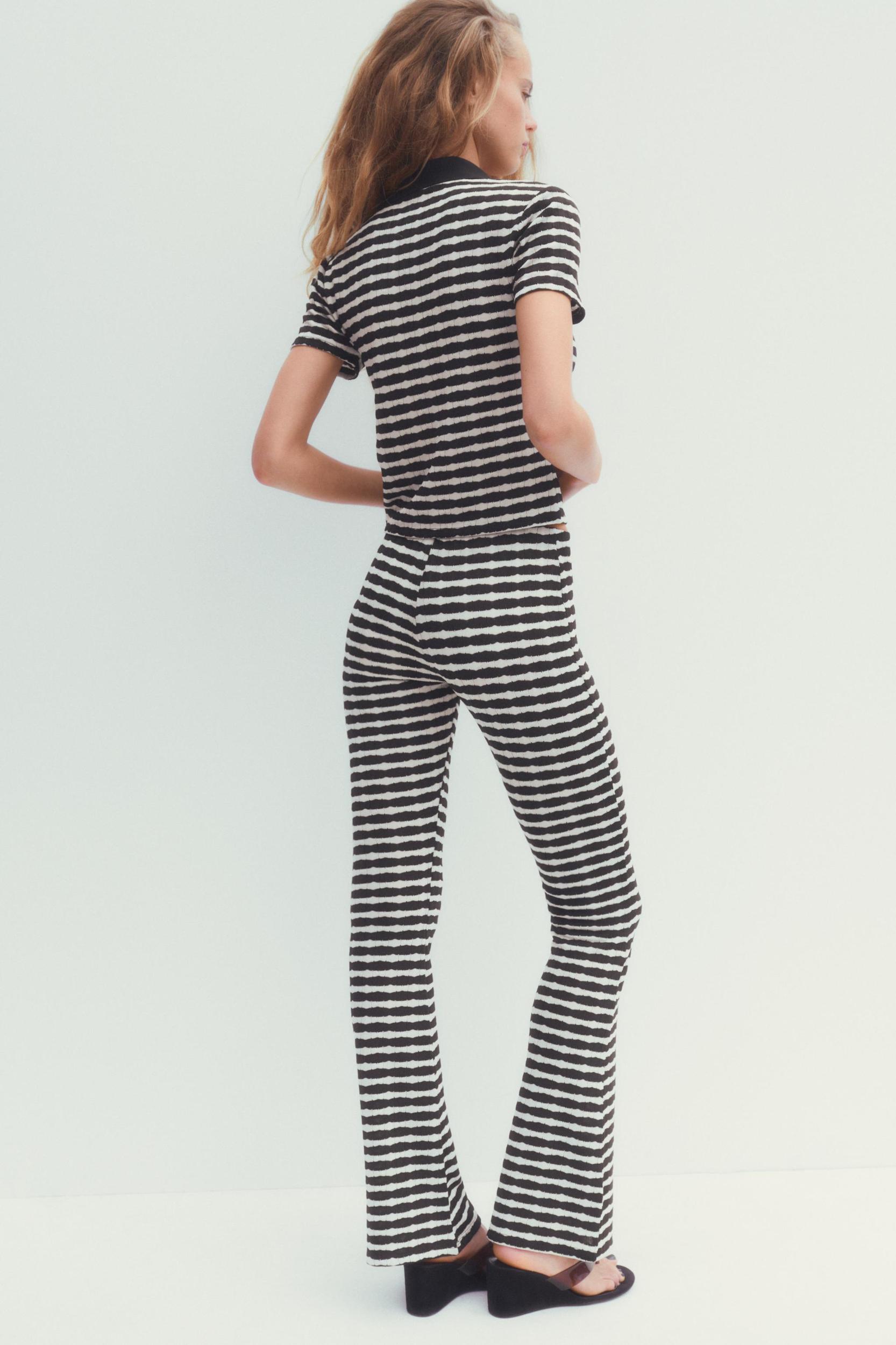 JACQUARD FLARE PANTS Product Image