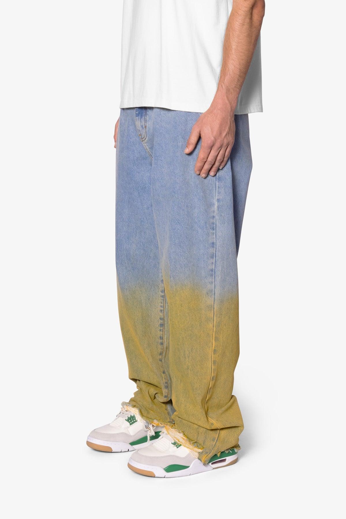 Ultra Baggy Dual Gradient Washed Denim - Blue Product Image