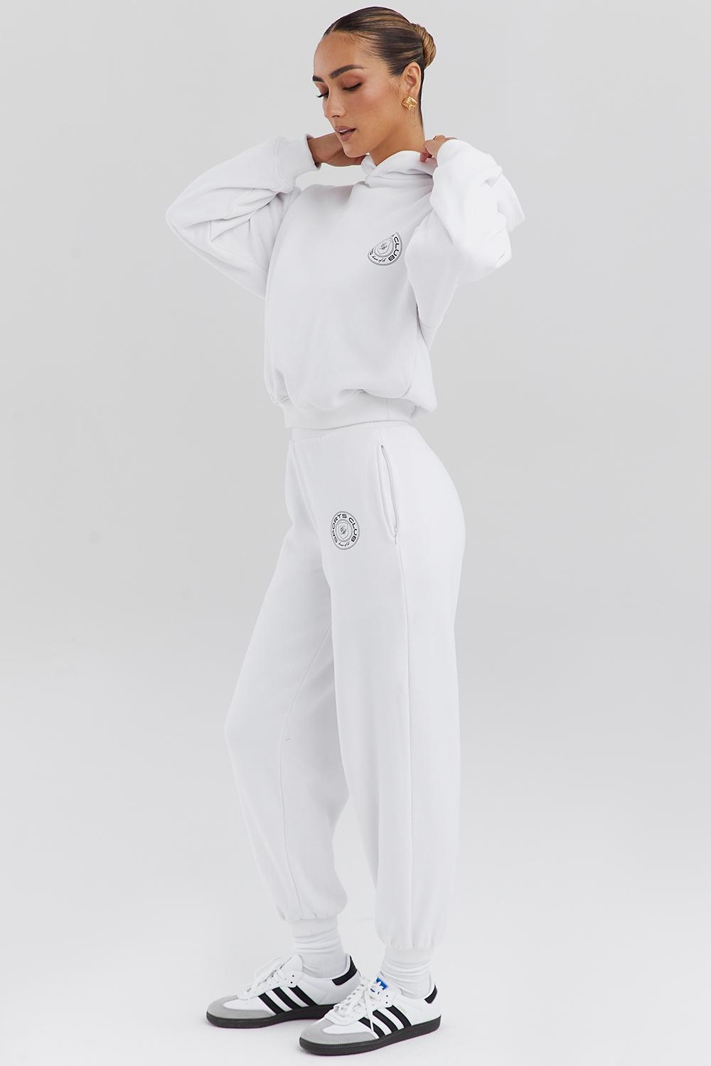 Muse  white cotton fleece-back hoodie - sale Product Image