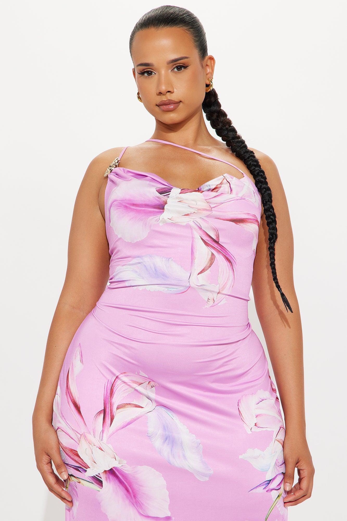 Summer Romance Floral Maxi Dress - Pink/combo Female Product Image