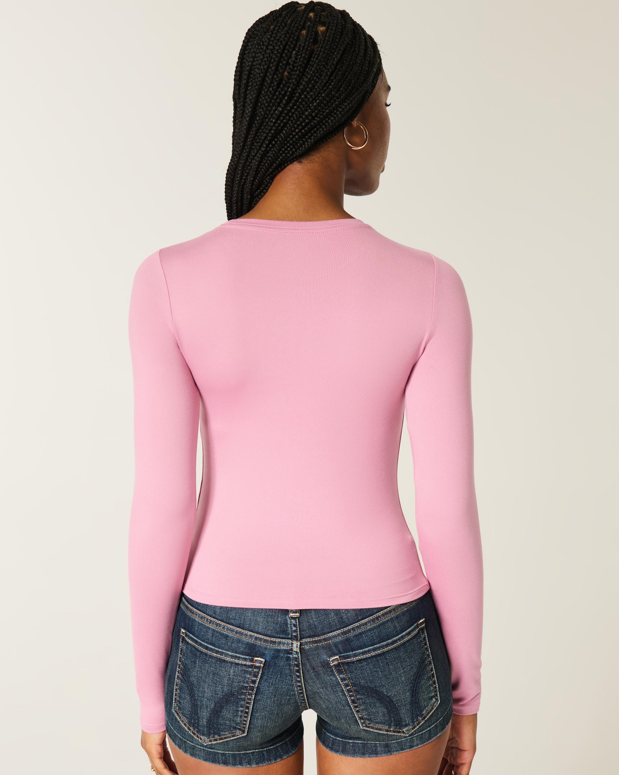Seamless Fabric Long-Sleeve Crew Top Product Image