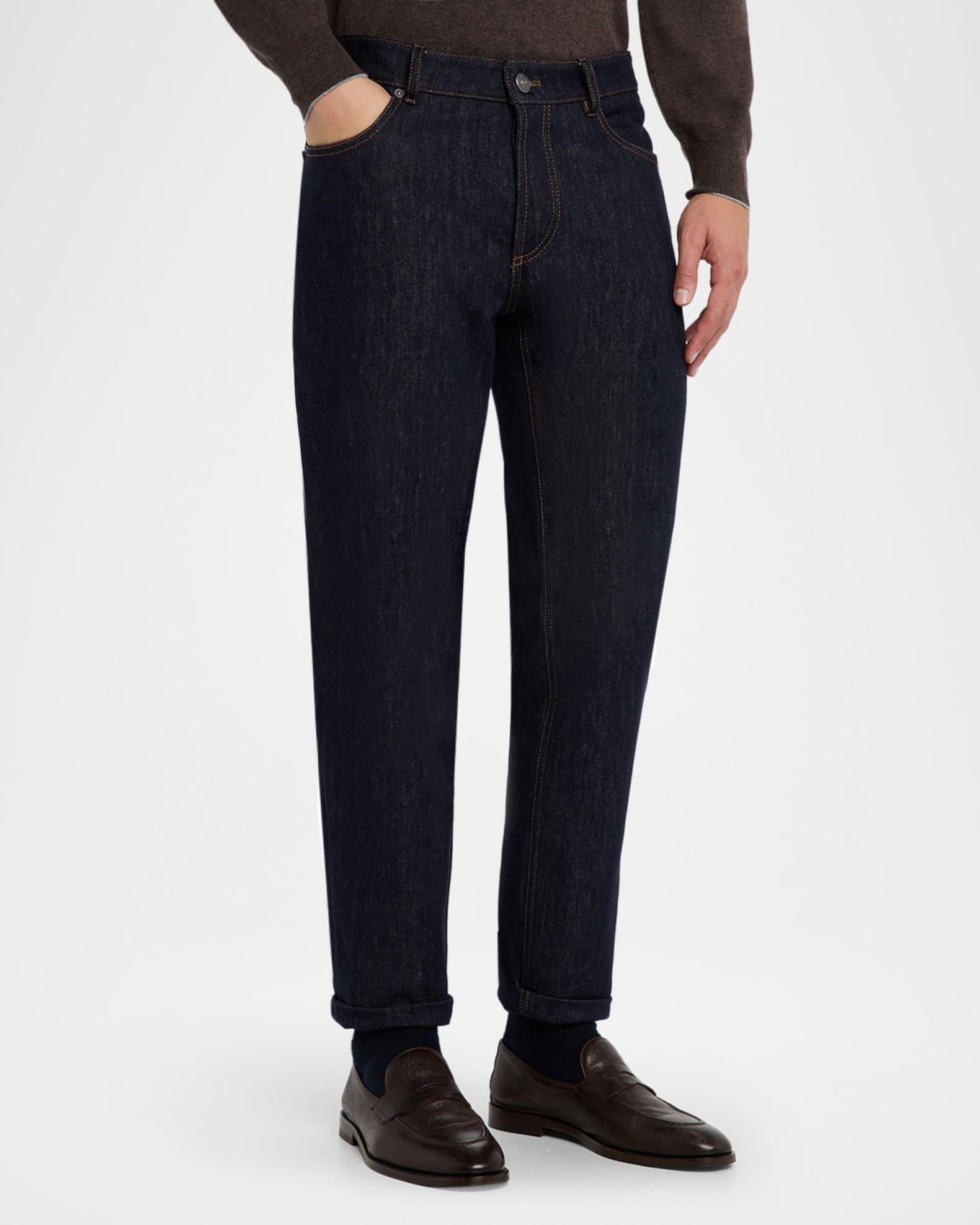 Men's Italian Selvedge Denim Five-Pocket Pants Product Image