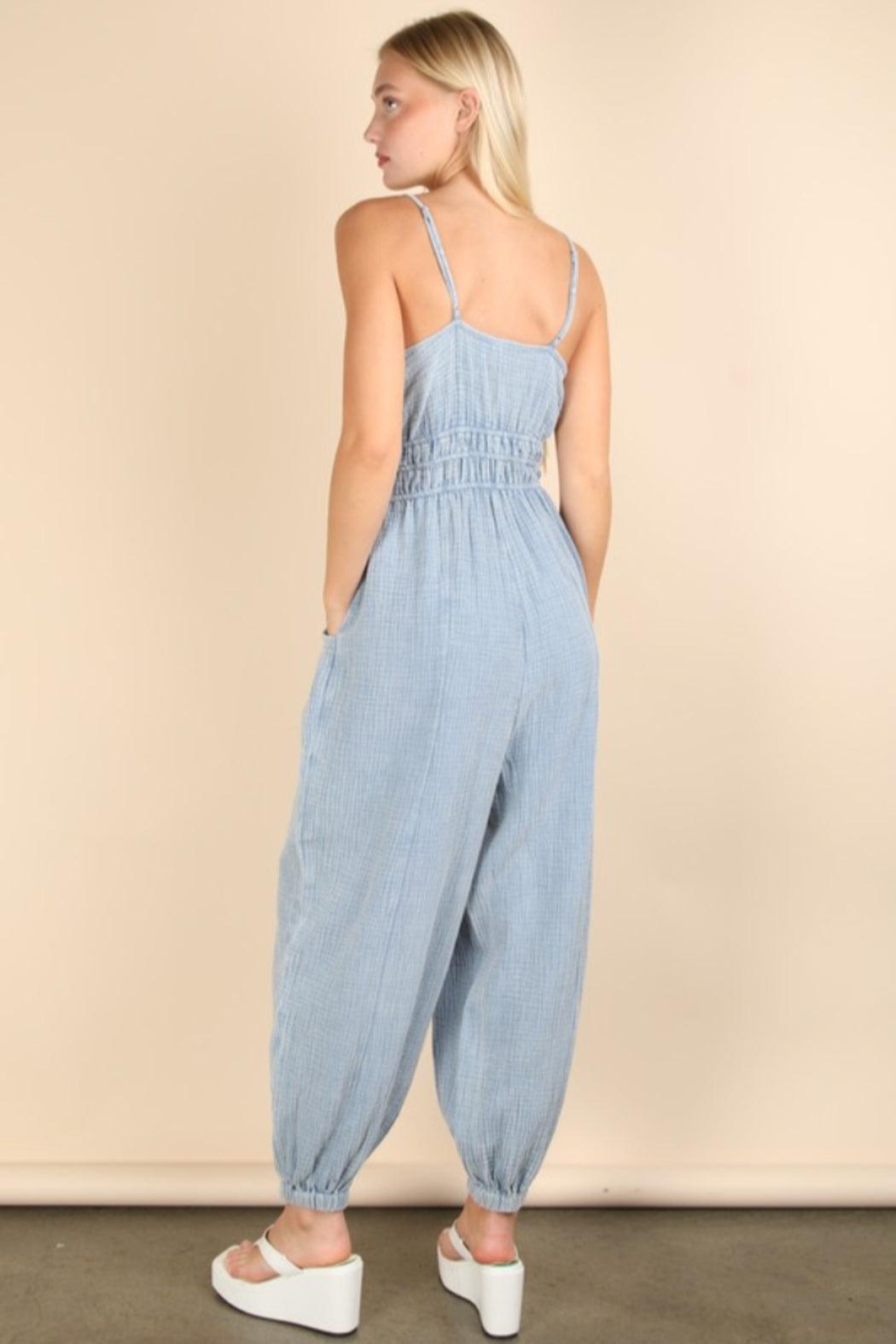 Mineral Washed Jumpsuit Product Image
