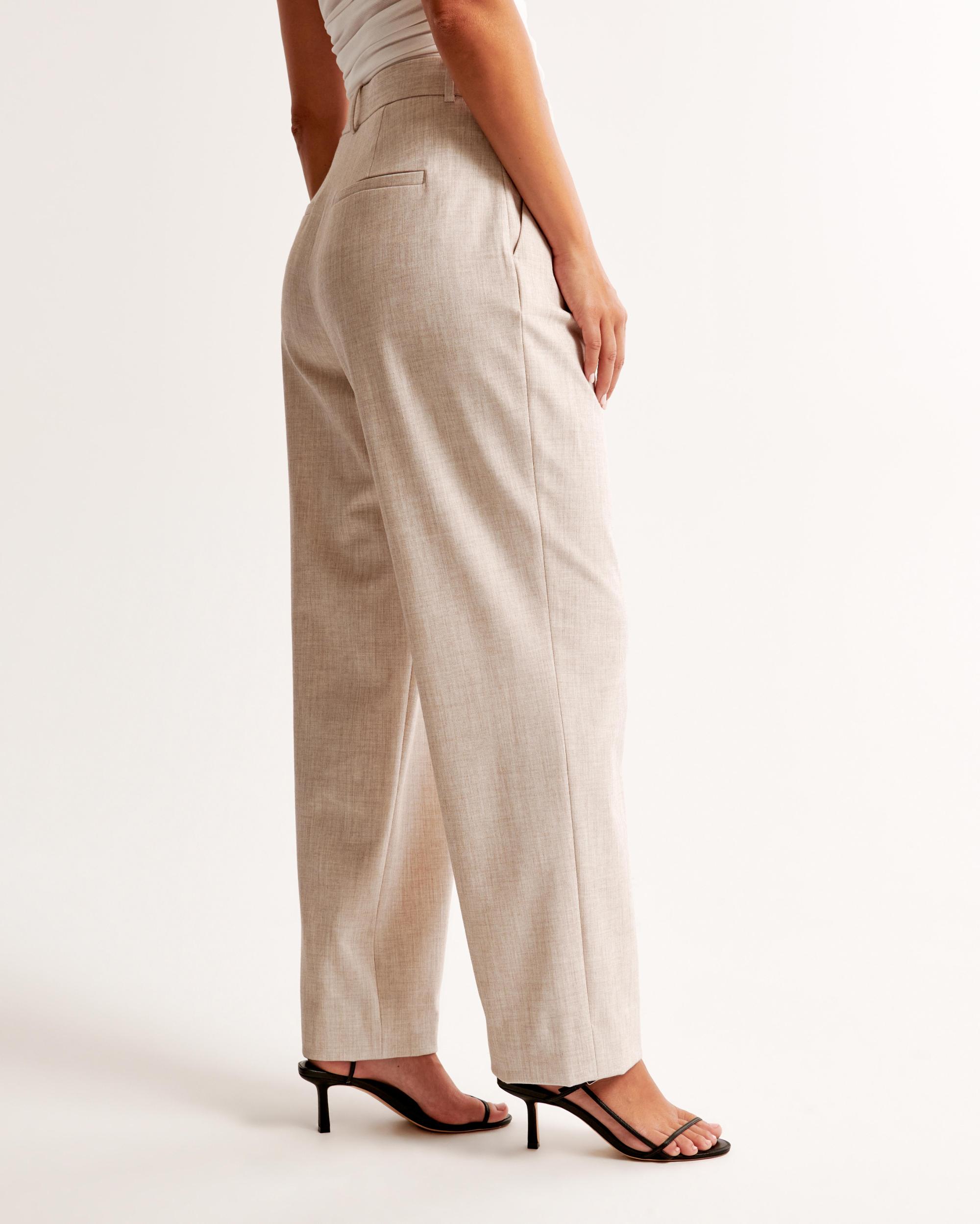Curve Love A&F Quinn Tailored Straight Pant Product Image