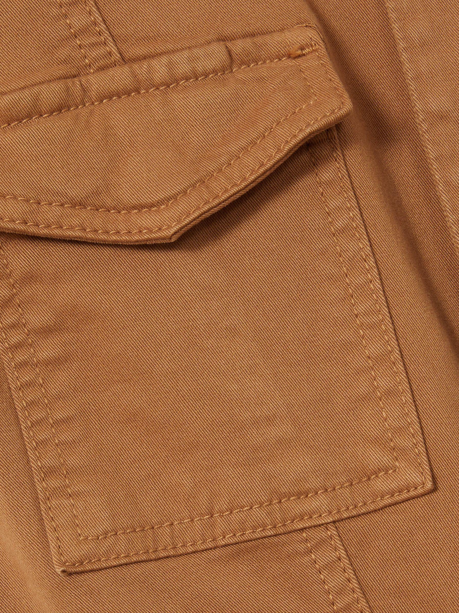 Good American Twill Utility Straight-Leg Jumpsuit in Tan Product Image