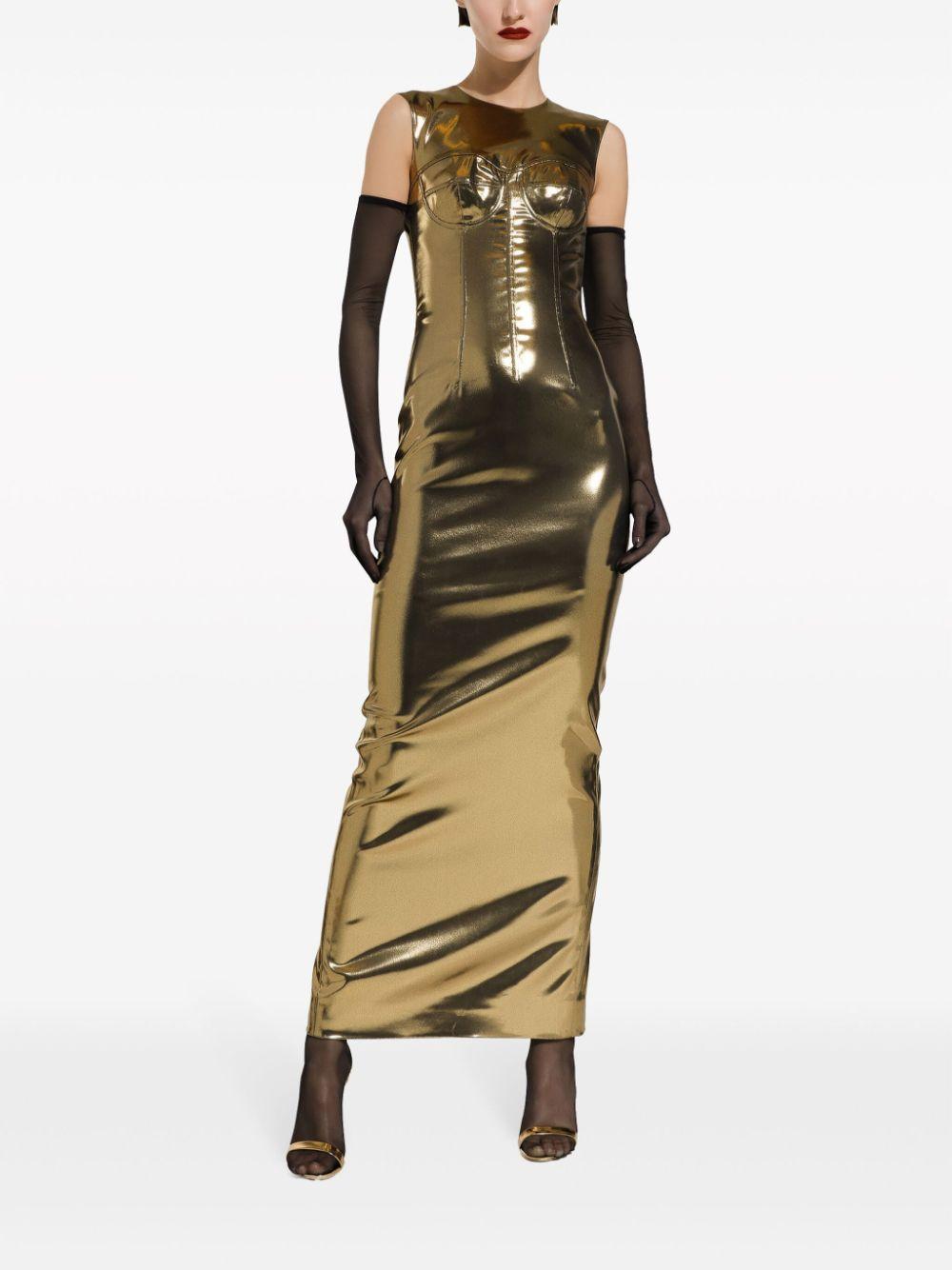 metallic bustier maxi dress Product Image