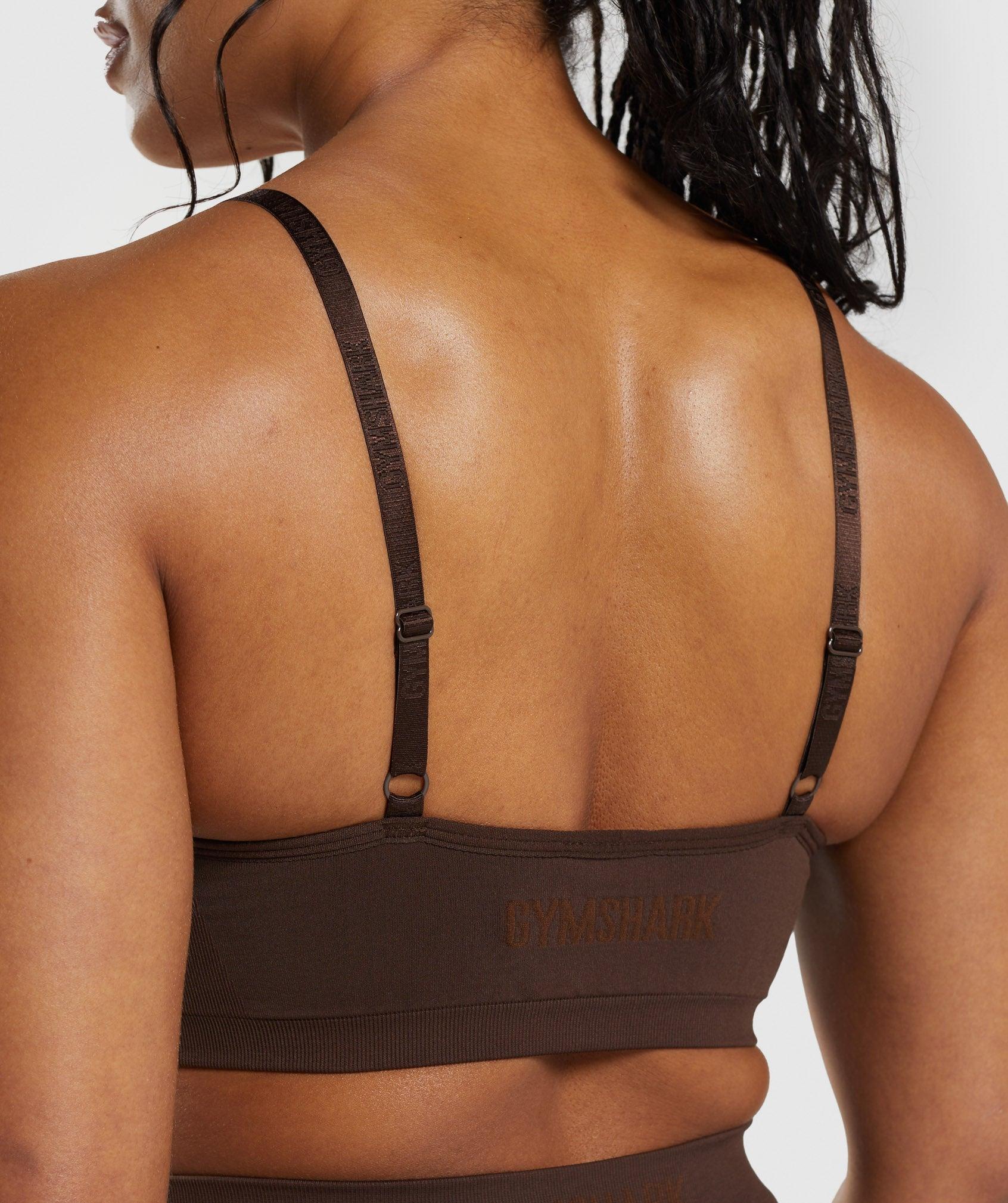 Gymshark Seamless V Neck Bralette - Archive Brown Female Product Image