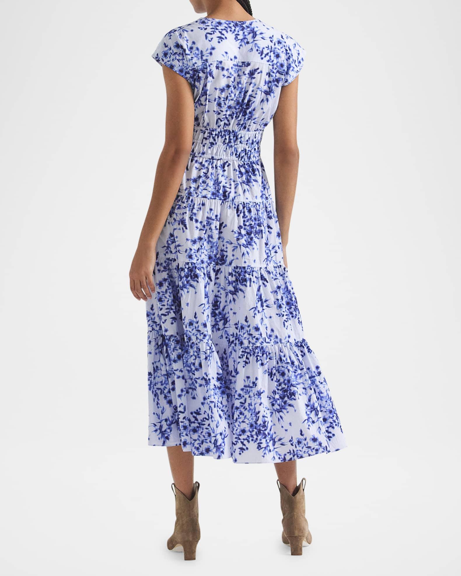 Fatima Cornflower Tiered Maxi Dress Product Image