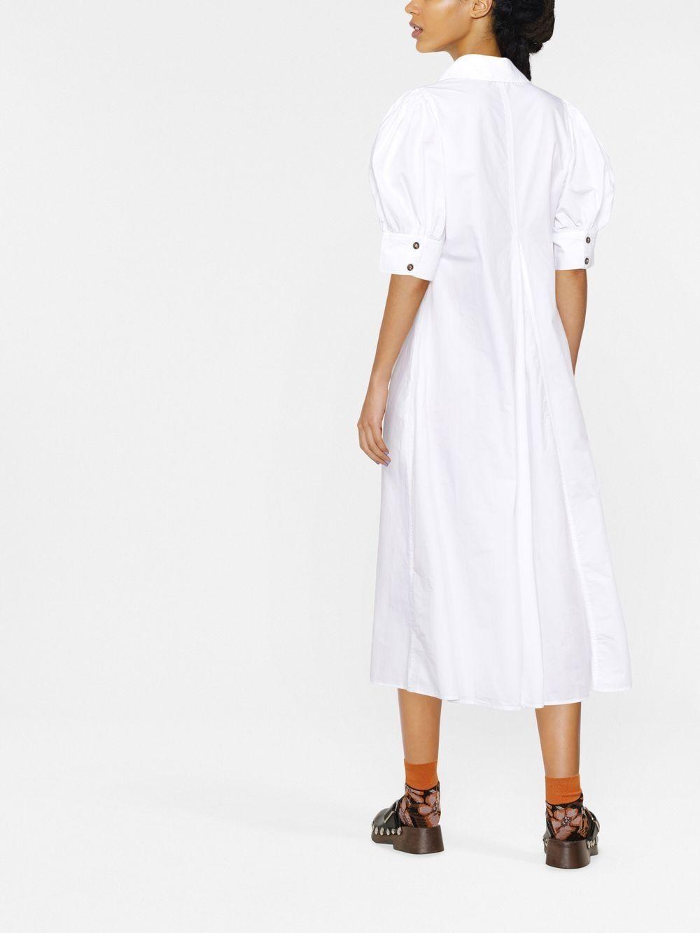 V-neck organic cotton midi dress Product Image