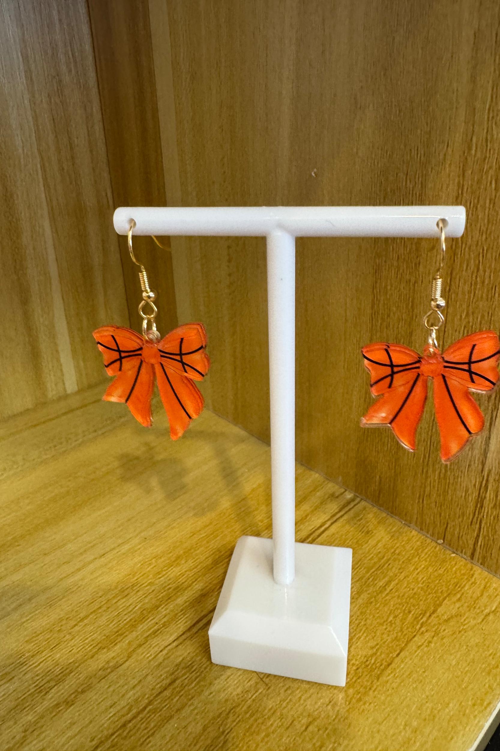 Sports bow earrings Product Image