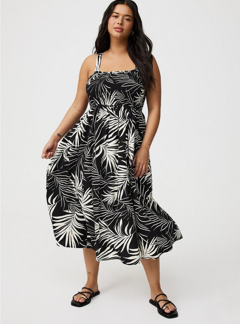 Midi Smocked Bodice Dress Product Image